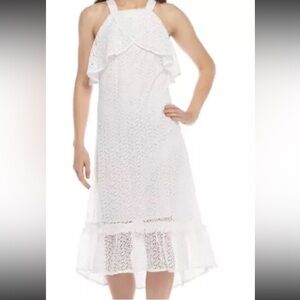 Kaari blue, desert Oasis halter lace dress